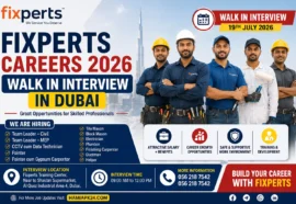 Fixperts walk-in interview recruitment